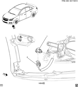 SUP. DE CARR. - AIR CLIM.- AUDIO/DIVERTISSEMENT Chevrolet Cruze (Carryover Model) 2011-2016 P SONDE/TEMPÉRATURE