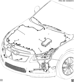 LÂMPADAS-ELÉTRICAS-IGNIÇÃO-GERADOR-MOTOR DE ARRANQUE Chevrolet Cruze (Carryover Model) 2011-2016 P69 WIRING HARNESS/FRONT LAMPS