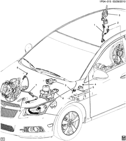 BOÎTE DE VITESSES AUTOMATIQUE Chevrolet Cruze (Carryover Model) 2011-2016 P69 SYSTÈME ÉLECTRIQUE DE FREINAGE