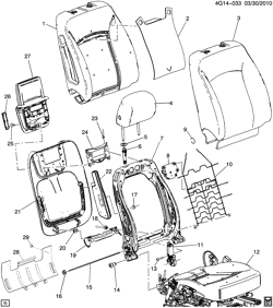 INTERIOR TRIM-FRONT SEAT TRIM-SEAT BELTS Buick LaCrosse/Allure 2010-2010 G SEAT ASM/PASSENGER-BACK (6-WAY POWER AG2)