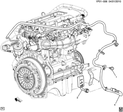 LUBRIFICAÇÃO - ARREFECIMENTO - GRADE DO RADIADOR Chevrolet Sonic Sedan (Canada and US) 2014-2016 JV,JW,JY69 ENGINE BLOCK HEATER (LUV/1.4B, KPK)