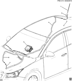 SUP. DE CARR. - AIR CLIM.- AUDIO/DIVERTISSEMENT Chevrolet Cruze (Carryover Model) 2011-2016 P69 ANTENNE/AUDIO(EXC (U2K))