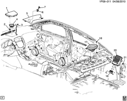 КРЕПЛЕНИЕ КУЗОВА-КОНДИЦИОНЕР-АУДИОСИСТЕМА Chevrolet Cruze (Carryover Model) 2011-2016 P69 AUDIO SYSTEM/SPEAKERS & AMPLIFIER (9-SPEAKER UQA)