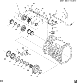 TRANSMISSÃO MANUAL 6 MARCHAS Cadillac CTS 2006-2007 DN 6-SPEED MANUAL TRANSMISSION PART 4 (M12) 6TH & REVERSE GEARS
