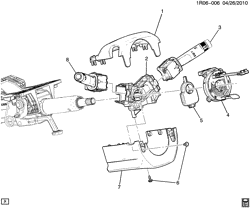 FRONT SUSPENSION-STEERING-FRONT DRIVE SHAFT Chevrolet Volt 2011-2012 R STEERING COLUMN PART 2 SWITCHES & COVERS
