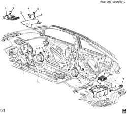 КРЕПЛЕНИЕ КУЗОВА-КОНДИЦИОНЕР-АУДИОСИСТЕМА Chevrolet Volt 2011-2015 R AUDIO SYSTEM/SPEAKERS(UQA)
