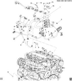 LÂMPADAS-ELÉTRICAS-IGNIÇÃO-GERADOR-MOTOR DE ARRANQUE Buick Regal 2012-2013 GS WIRING HARNESS/ENGINE (LHU/2.0V, MANUAL MR6)