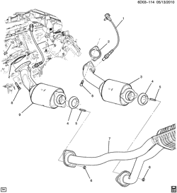 FUEL SYSTEM-EXHAUST-EMISSION SYSTEM Cadillac CTS Coupe 2011-2011 DM47 EXHAUST SYSTEM/FRONT (LLT/3.6D)
