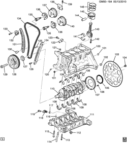 DRIVE MOTOR Chevrolet Volt 2011-2015 R ENGINE ASM-1.4L L4 PART 1 CYLINDER BLOCK & INTERNAL PARTS (LUU/1.4-4)