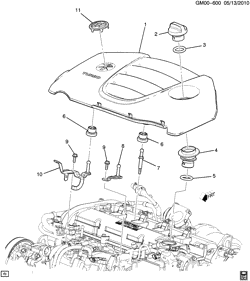 MOTOR 4 CILINDROS Buick Regal 2011-2011 GK INTAKE MANIFOLD SHIELD/COVERS (LHU/2.0V)