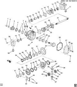 FRONT AXLE-FRONT SUSPENSION-STEERING-DIFFERENTIAL GEAR Hummer H3 SUV 2009-2010 N1 DIFFERENTIAL CARRIER/FRONT AXLE (G93)