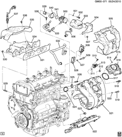 MOTOR 4 CILINDROS Chevrolet Equinox 2010-2010 L ENGINE ASM-2.4L L4 PART 5 MANIFOLDS & FUEL RELATED PARTS (LAF/2.4W)