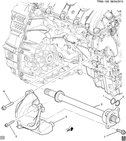 FRONT AXLE-FRONT SUSPENSION-STEERING-DIFFERENTIAL GEAR Chevrolet Traverse (2WD) 2011-2017 R1 DRIVE AXLE/FRONT INTERMEDIATE