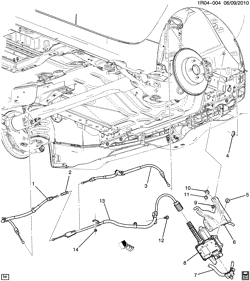 ТОРМОЗА Chevrolet Volt 2011-2015 R PARKING BRAKE SYSTEM