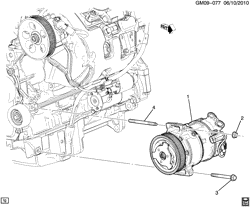 КРЕПЛЕНИЕ КУЗОВА-КОНДИЦИОНЕР-АУДИОСИСТЕМА Buick Regal 2014-2017 GP A/C COMPRESSOR MOUNTING (LEA/2.4K)