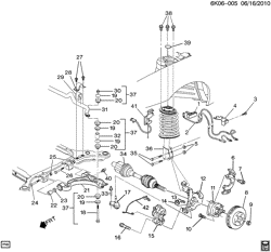 FRONT SUSPENSION-STEERING Cadillac Hearse/Limousine 1998-1999 KS,KY SUSPENSION/FRONT