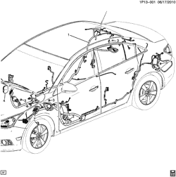 CÂBLAGE DE CARROSSERIE-GARNITURE DE TOIT Chevrolet Cruze (Carryover Model) 2011-2016 P69 FAISCEAU DE FILS/CARROSSERIE