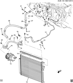 BODY MOUNTING-AIR CONDITIONING-AUDIO/ENTERTAINMENT Chevrolet Captiva Sport (Canada and US) 2013-2015 LF,LR A/C REFRIGERATION SYSTEM (LEA/2.4K)