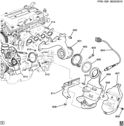 4-CYLINDER ENGINE Chevrolet Sonic Hatchback (Canada and US) 2013-2016 JV,JW,JY48 ENGINE ASM-1.4L L4 PART 6 EXHAUST MANIFOLD & RELATED PARTS(LUV/1.4B)