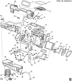 CONJUNTO DA CARROCERIA, CONDICIONADOR DE AR - ÁUDIO/ENTRETENIMENTO Chevrolet Traverse (AWD) 2012-2012 RV1 A/C & HEATER MODULE ASM (AUTOMATIC TEMPERATURE CONTROL CJ2)