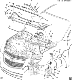 ВЕТРОВОЕ СТЕКЛО-СТЕКЛООЧИСТИТЕЛЬ-ЗЕРКАЛА-ПРИБОРНАЯ ПАНЕЛЬ-КОНСОЛЬ-ДВЕРИ Chevrolet Equinox 2010-2015 L WIPER SYSTEM/WINDSHIELD