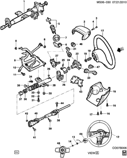 SUSPENSION AVANT-VOLANT Chevrolet Chevy 2009-2012 S STEERING COLUMN & RELATED PARTS