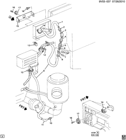 FUEL SYSTEM-EXHAUST-EMISSION SYSTEM Chevrolet Kodiak (Mexico) 2002-2008 C6H0,7H0(42) AIR CLEANER RESTRICTION GAUGE (LG5/CAT 3126)(W/DASH MTD GAUGE)
