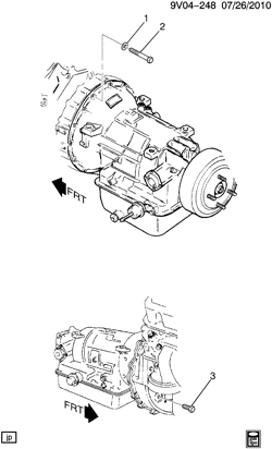 ТОРМОЗА Chevrolet Kodiak (Mexico) 2002-2002 C6H0(42) TRANSMISSION TO ENGINE MOUNTING AUTO TRANS MF1 & L18 ENGINE