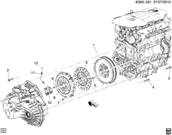 4-CYLINDER ENGINE Buick Regal 2011-2011 GK CLUTCH (MANUAL TRANSMISSION MR6)
