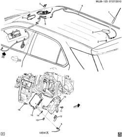 КРЕПЛЕНИЕ КУЗОВА-КОНДИЦИОНЕР-АУДИОСИСТЕМА Chevrolet Equinox 2011-2011 L COMMUNICATION SYSTEM ONSTAR (UE1, EXC NAVIGATION UYS)