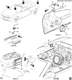 КРЕПЛЕНИЕ КУЗОВА-КОНДИЦИОНЕР-АУДИОСИСТЕМА Chevrolet Camaro Convertible 2011-2015 E67 AUDIO SYSTEM (UQA)
