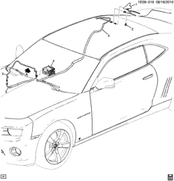 КРЕПЛЕНИЕ КУЗОВА-КОНДИЦИОНЕР-АУДИОСИСТЕМА Chevrolet Camaro Coupe 2010-2015 E37 ANTENNA/DIGITAL AUDIO (U2K)