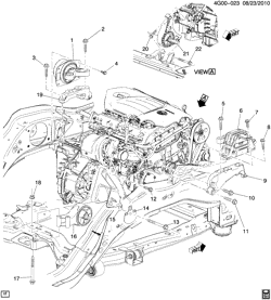 4-CYLINDER ENGINE Buick Regal 2011-2011 GK ENGINE & TRANSMISSION MOUNTING (LHU/2.0V, MANUAL MR6)