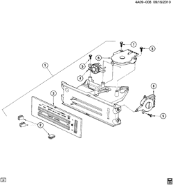 BODY MOUNTING-AIR CONDITIONING-AUDIO/ENTERTAINMENT Buick Century 1992-1996 A A/C & HEATER CONTROL ASM (C60)