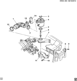 FUEL SYSTEM-EXHAUST-EMISSION SYSTEM Buick Regal 1990-1991 W AIR INTAKE SYSTEM (L27/3.8L)