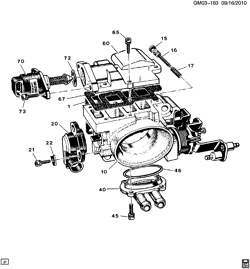 FUEL SYSTEM-EXHAUST-EMISSION SYSTEM Buick Century 1987-1989 A THROTTLE BODY (LB6/2.8W)