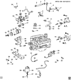 ТОПЛИВНАЯ СИСТЕМА-ВЫХЛОП-]СИСТЕМА КОНТРОЛЯ ТОКСИЧНОСТИ ВЫХЛ. ГАЗОВ Chevrolet Camaro 1990-1992 F EMISSION CONTROLS PART 2-V8 5.0F(LB9)