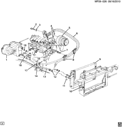 BODY MOUNTING-AIR CONDITIONING-AUDIO/ENTERTAINMENT Chevrolet Camaro 1991-1992 F A/C REFRIGERATION SYSTEM (3.1T)(LH0)