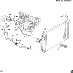 BODY MOUNTING-AIR CONDITIONING-AUDIO/ENTERTAINMENT Pontiac Firebird 1991-1992 F A/C REFRIGERATION SYSTEM (L03,LB9,L98)
