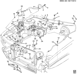 BODY MOUNTING-AIR CONDITIONING-AUDIO/ENTERTAINMENT Cadillac Seville 1992-1993 EK A/C REFRIGERATION SYSTEM (L26/4.9B)