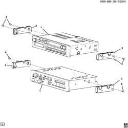 BODY MOUNTING-AIR CONDITIONING-AUDIO/ENTERTAINMENT Chevrolet Storm 1990-1993 R AUDIO SYSTEM