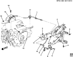 ТОПЛИВНАЯ СИСТЕМА-ВЫХЛОП-]СИСТЕМА КОНТРОЛЯ ТОКСИЧНОСТИ ВЫХЛ. ГАЗОВ Chevrolet Camaro 1994-1995 F ACCELERATOR CONTROL-V6 (L32/3.4S)