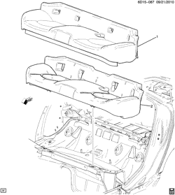 REAR SEAT TRIM-CARPET Cadillac CTS Wagon 2011-2014 DM,DN,DR35 SEAT ASM/REAR-CUSHION & MOUNTING