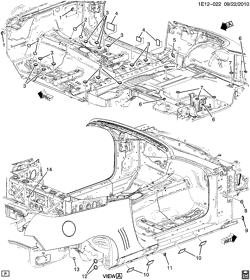 BODY MOLDINGS-SHEET METAL-REAR COMPARTMENT HARDWARE-ROOF HARDWARE Chevrolet Camaro Convertible 2011-2013 E67 PLUGS/BODY