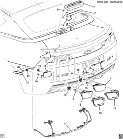 DÉMARREUR - ALTERNATEUR - ALLUMAGE - ÉLECTRIQUE - LAMPES Chevrolet Camaro Convertible 2011-2013 E67 LAMPS/REAR (EXC REAR TOW HOOKS VJR)