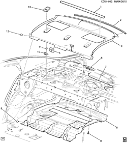 REAR SEAT TRIM-CARPET Chevrolet Malibu 2008-2012 ZH,ZK TRIM/BACK WINDOW SHELF (EXC REAR SHADE DE1)