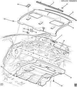 REAR SEAT TRIM-CARPET Chevrolet Malibu 2008-2012 ZH,ZK TRIM/BACK WINDOW SHELF (REAR SHADE DE1)