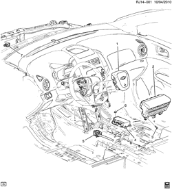 ACABAMENTO INTERNO - ACABAMENTO BANCO DIANTEIRO - CINTOS DE SEGURANÇA Chevrolet Sonic Sedan (Canada and US) 2012-2014 JU,JV69 INFLATABLE RESTRAINT SYSTEM DRIVER & PASSENGER(AY0)