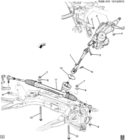 FRONT SUSPENSION-STEERING Chevrolet Sonic Sedan (Canada and US) 2014-2016 JU,JV,JW,JY69 STEERING SYSTEM & RELATED PARTS