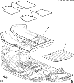 REAR SEAT TRIM-CARPET Chevrolet Sonic Hatchback (Canada and US) 2014-2014 J48 CARPET/FLOOR (1ST DES)